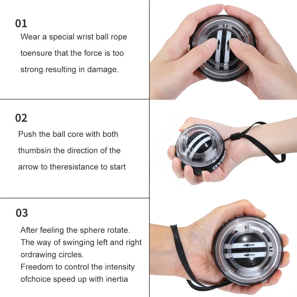 Revolutionary Wrist Gyro Ball - Ultimate Forearm & Grip Strength Trainer for Powerful Arms & Fingers