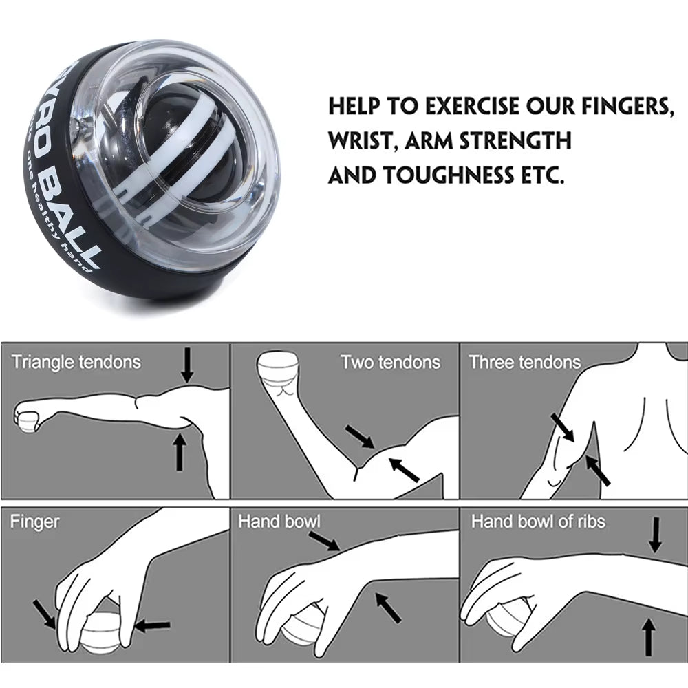 Revolutionary Wrist Gyro Ball - Ultimate Forearm & Grip Strength Trainer for Powerful Arms & Fingers